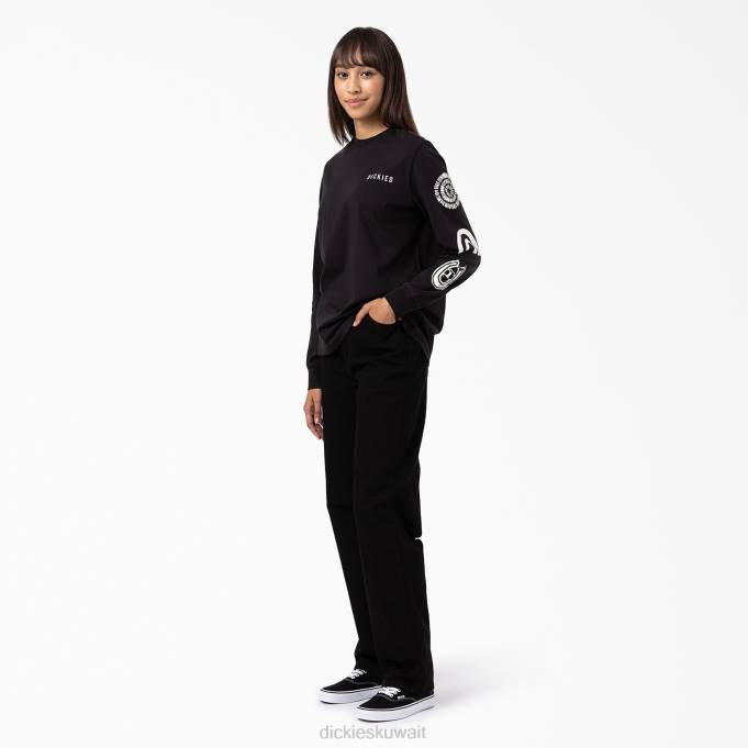 Dickies نحيف تيشيرت فالكفيل بأكمام طويلة أسود (كيلو بايت) ثياب 84442164