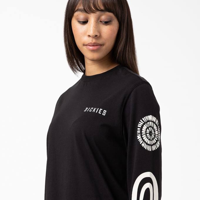 Dickies نحيف تيشيرت فالكفيل بأكمام طويلة أسود (كيلو بايت) ثياب 84442164