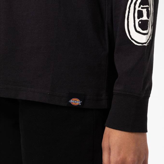Dickies نحيف تيشيرت فالكفيل بأكمام طويلة أسود (كيلو بايت) ثياب 84442164