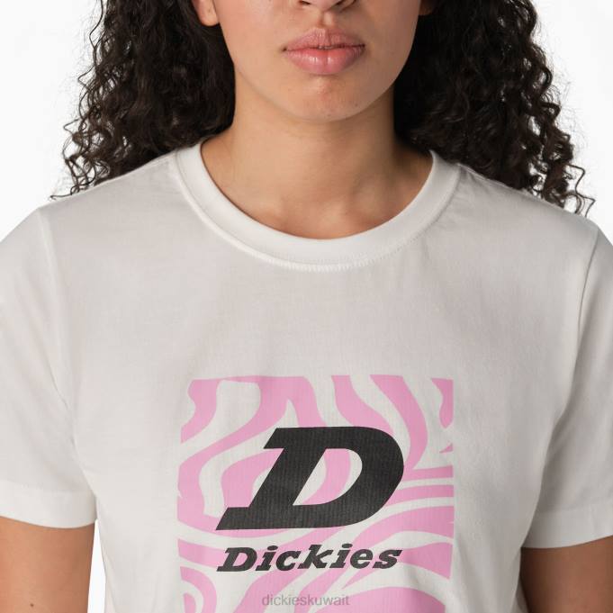 Dickies نحيف تي شيرت قصير برسومات حمار وحشي الأبيض (وا) ثياب 84442194