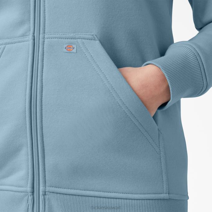 Dickies نحيف هوديي من الصوف ثقيل الوزن بسحّاب كامل واضح الأزرق (الاتحاد الأوروبي) ثياب 84442286