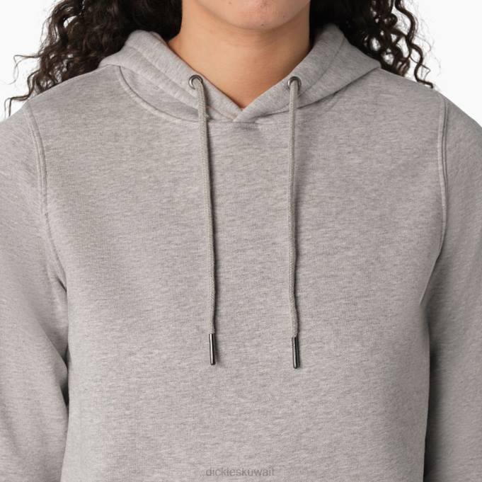 Dickies نحيف كنزة ثقيلة الوزن بشعار الماركة هيذر غراي (زئبق) ثياب 84442306