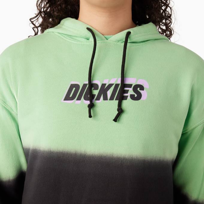 Dickies نحيف اقتصاص هوديي أومبير تفاح نعناع / صبغة بلاك ديب (ايه ام دي) ثياب 84442334