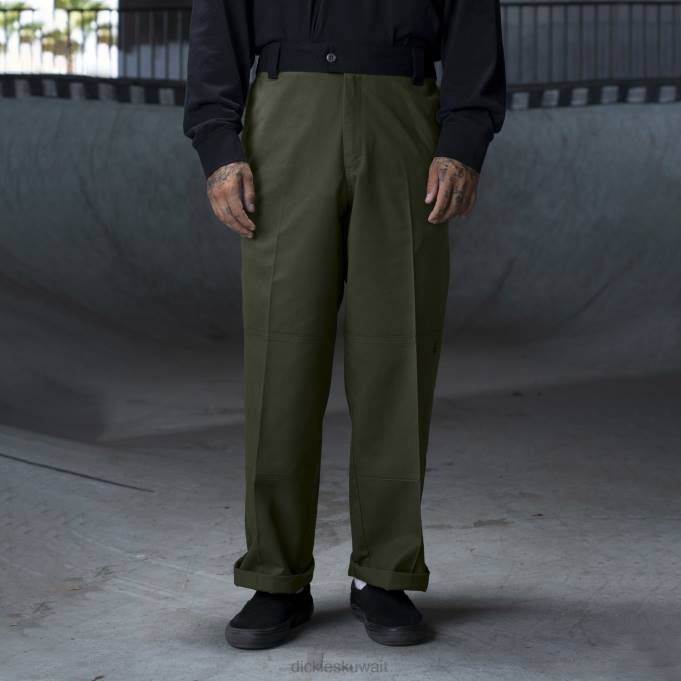 Dickies رجال بنطلون روني ساندوفال مزدوج الركبة لون زيتوني أخضر / أسود (بلوط) ثياب 8444235