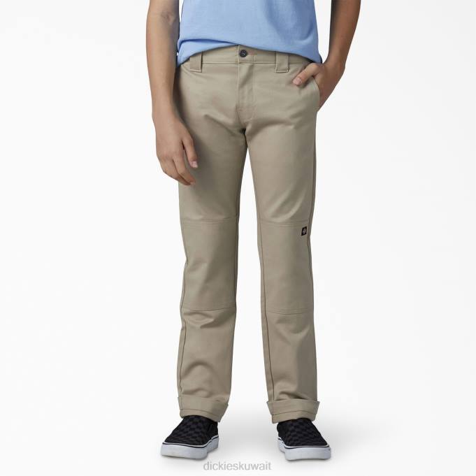 Dickies أطفال فليكس تناسب نحيل السراويل الركبة مزدوجة رمال الصحراء (س) ثياب 84442662