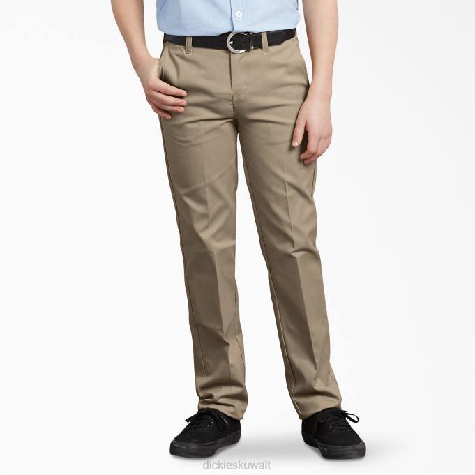 Dickies أطفال سروال مرن بقصة ضيقة رمال الصحراء (س) ثياب 84442669