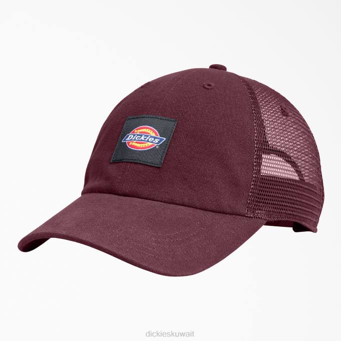 Dickies للجنسين قبعة سائق الشاحنة قماش بورجوندي (بواسطة) مُكَمِّلات 84442851