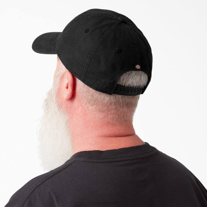 Dickies للجنسين غطاء قماش مغسول أسود (بك) مُكَمِّلات 84442881