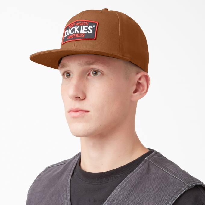Dickies للجنسين غطاء بيل مسطح برقعة شعار الماركة البط البني (دينار بحريني) مُكَمِّلات 84442894