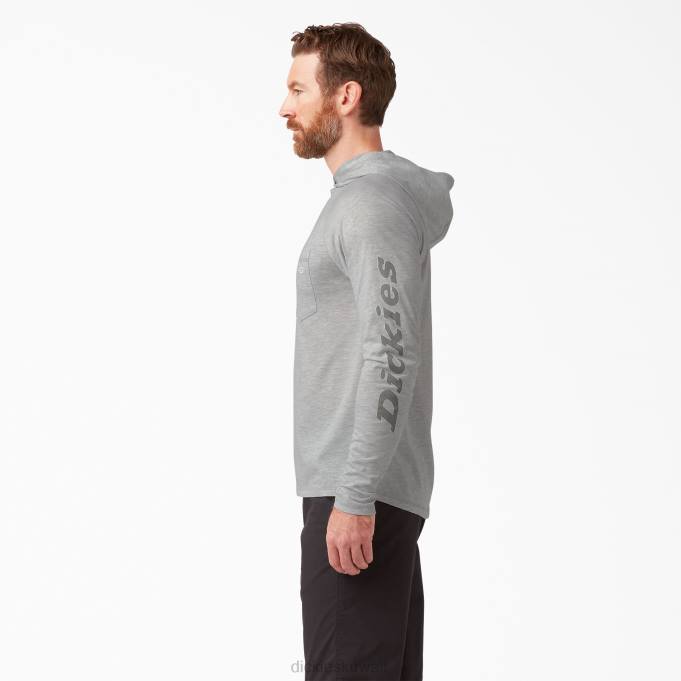 Dickies رجال قميص الشمس أداء التبريد الرماد الرمادي (حج) ثياب 8444650