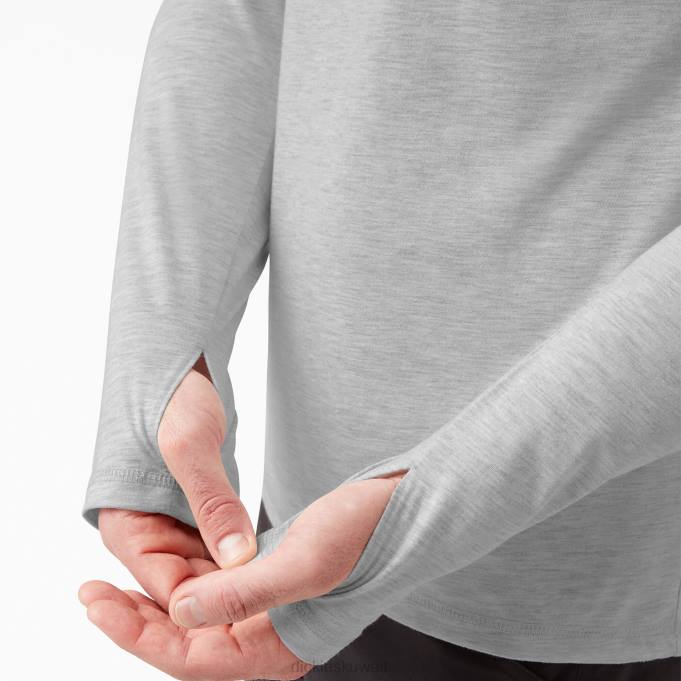 Dickies رجال قميص الشمس أداء التبريد الرماد الرمادي (حج) ثياب 8444650