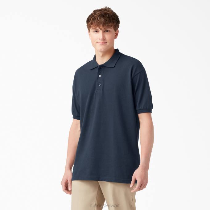 Dickies رجال الكبار حجم بيكيه قصيرة الأكمام بولو البحرية الداكنة (دن) ثياب 8444662