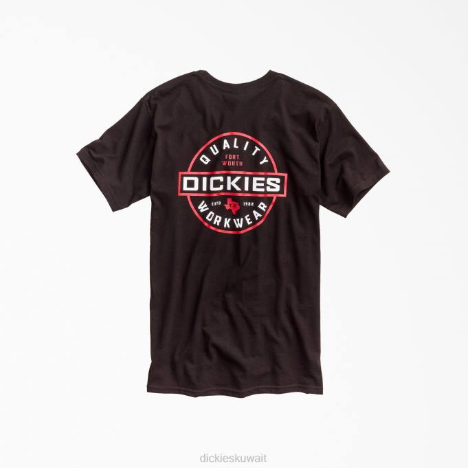 Dickies رجال تي شيرت جرافيك عالي الجودة أسود (كيلوبايت) ملابس العمل 8444795