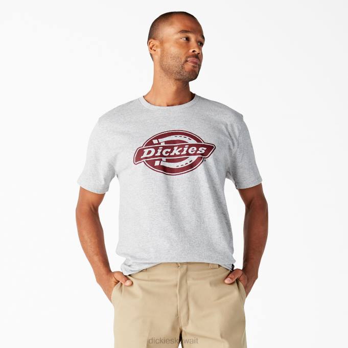 Dickies رجال تي شيرت بأكمام قصيرة هيذر جراي (زئبق) ثياب 8444844