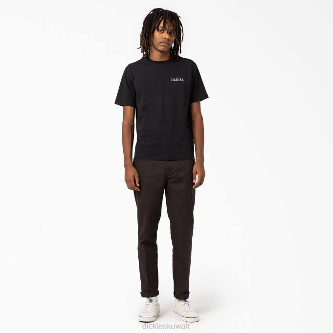 Dickies رجال تي شيرت كليفلاند برسومات بأكمام قصيرة أسود (كيلوبايت) ثياب 8444848
