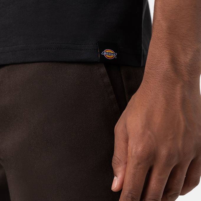Dickies رجال تي شيرت كليفلاند برسومات بأكمام قصيرة أسود (كيلوبايت) ثياب 8444848