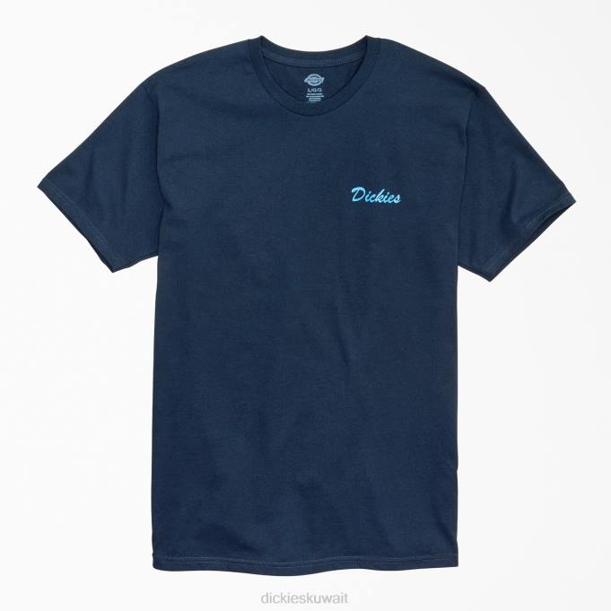 Dickies رجال أشعر بتحسن في العمل على تي شيرت برسومات البحرية الداكنة (دن) ثياب 8444858
