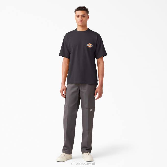 Dickies رجال تي شيرت بجيب بشعار الماركة على الصدر أسود (كيلوبايت) ثياب 8444896