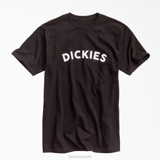 Dickies رجال تي شيرت نص رسومي أسود (كيلوبايت) ثياب 8444907