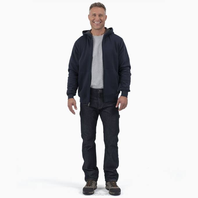 Dickies رجال هوديي الصوف الحراري مبطنة بسحّاب كامل البحرية الداكنة (دن) ثياب 8444994