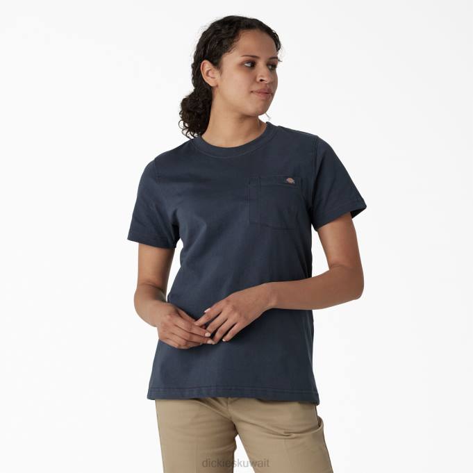 Dickies نحيف تيشيرت قصير الأكمام ثقيل الوزن القوات الجوية الأزرق (AF) ثياب 84441952