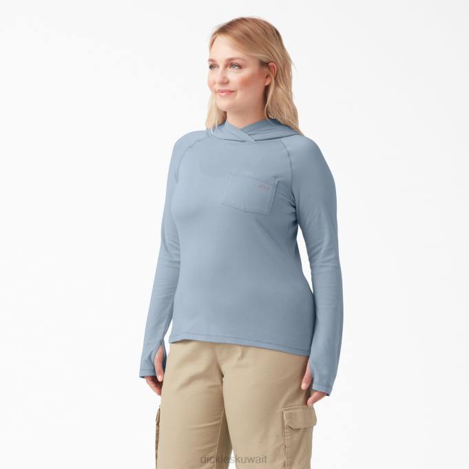 Dickies نحيف بالإضافة إلى قميص الشمس Cooling Performance ضباب أزرق (fe) ثياب 84441645