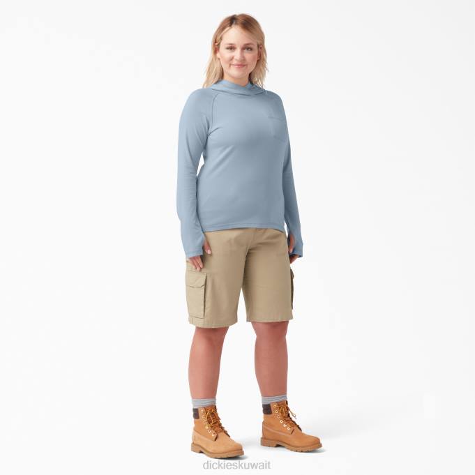 Dickies نحيف بالإضافة إلى قميص الشمس Cooling Performance ضباب أزرق (fe) ثياب 84441645