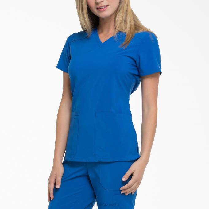 Dickies نحيف EDS Essentials V-neck Scrub Top الأزرق الملكي (رب) ثياب 84442457
