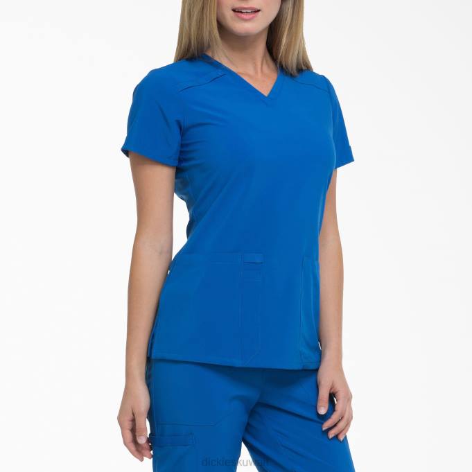 Dickies نحيف EDS Essentials V-neck Scrub Top الأزرق الملكي (رب) ثياب 84442457
