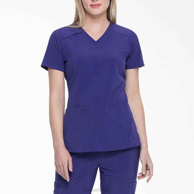Dickies نحيف EDS Essentials V-neck Scrub Top عنب بنفسجي (GP) ثياب 84442451