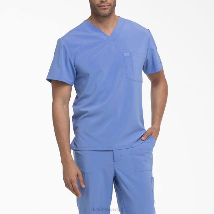 Dickies رجال EDS Essentials V-neck Scrub Top سقف أزرق (cbl) ثياب 84441323