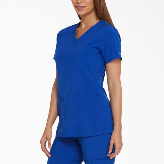 Dickies نحيف EDS Essentials V-neck Scrub Top المجرة الزرقاء (gbl) ثياب 84442450