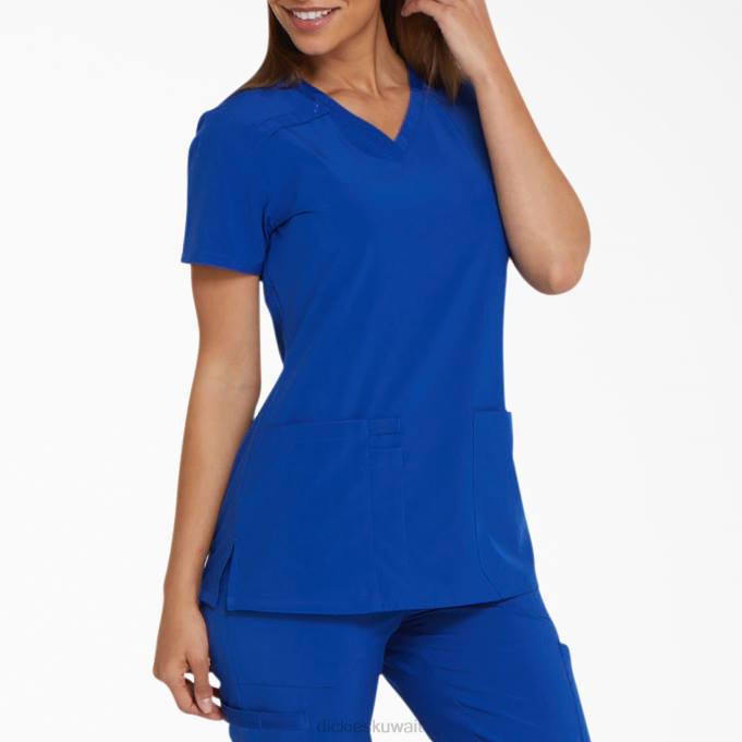 Dickies نحيف EDS Essentials V-neck Scrub Top المجرة الزرقاء (gbl) ثياب 84442450