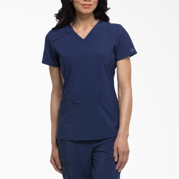 Dickies نحيف EDS Essentials V-neck Scrub Top الأزرق الداكن (nyps) ثياب 84442454