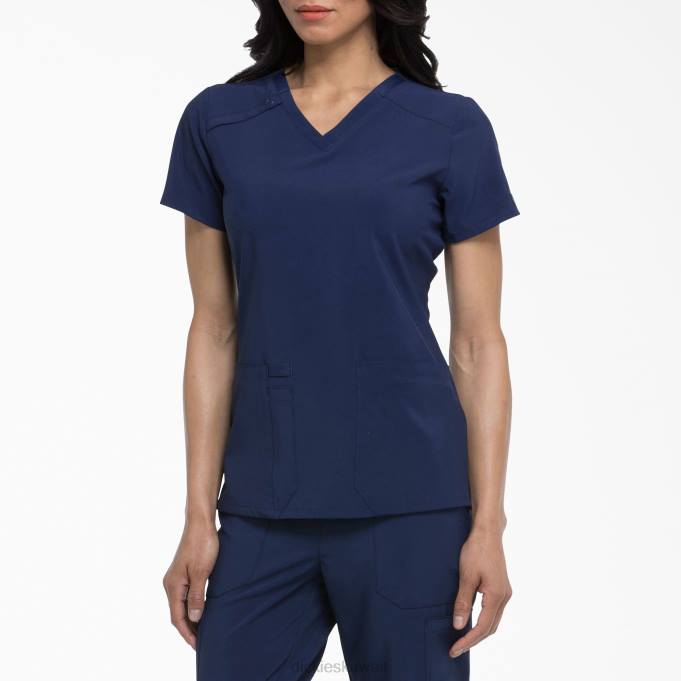 Dickies نحيف EDS Essentials V-neck Scrub Top الأزرق الداكن (nyps) ثياب 84442454