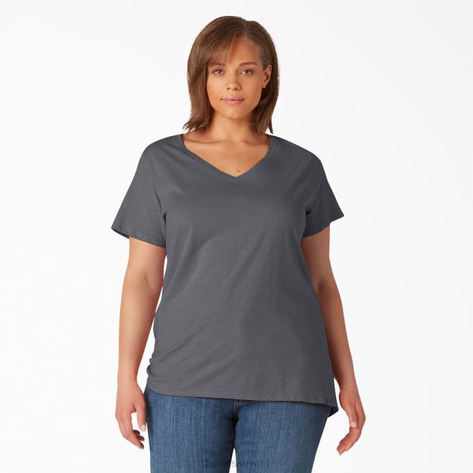 Dickies نحيف بالإضافة إلى تي شيرت قصير الأكمام الجرافيت الرمادي (GA) ثياب 84442038