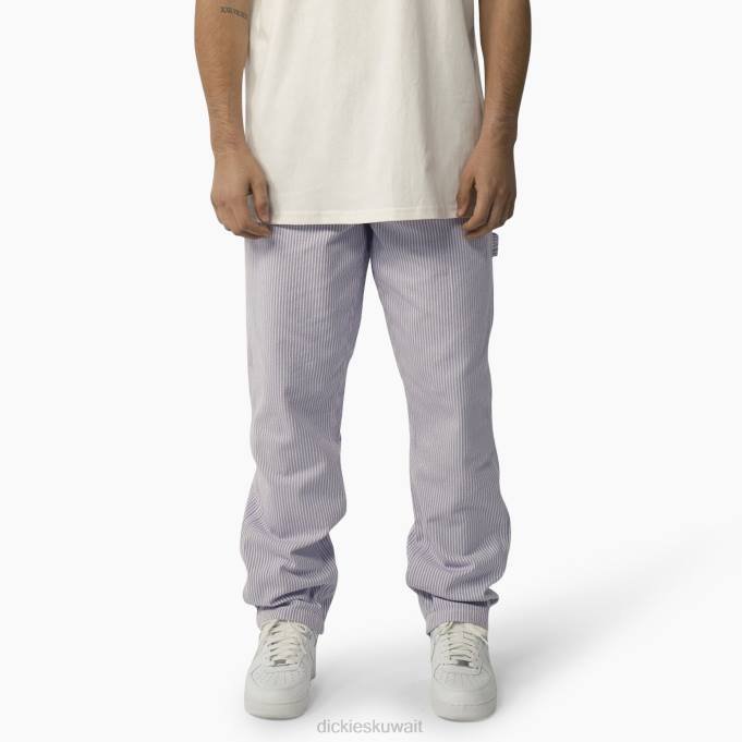 Dickies رجال سروال نجار مخطط هيكوري من Garyville إكرو / أرجواني (eug) ثياب 8444158