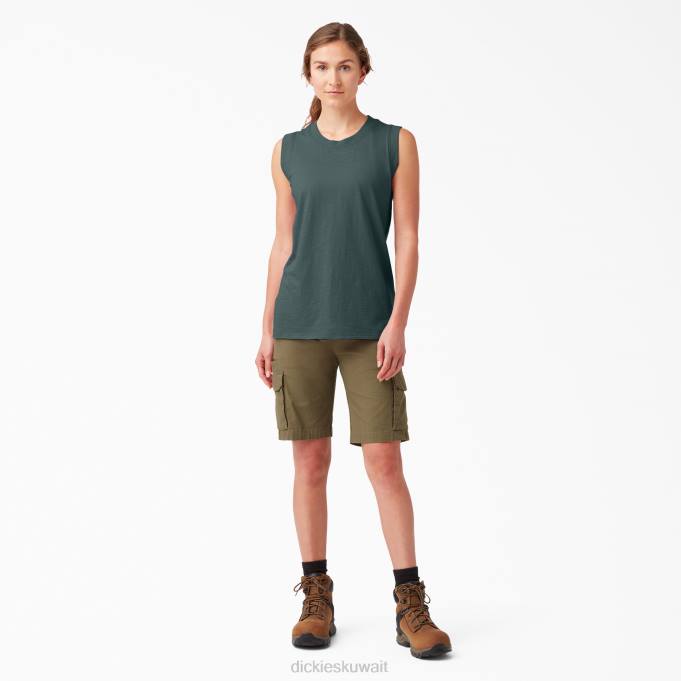 Dickies نحيف اعلى الدبابة لينكولن الأخضر (LN) ثياب 84442029