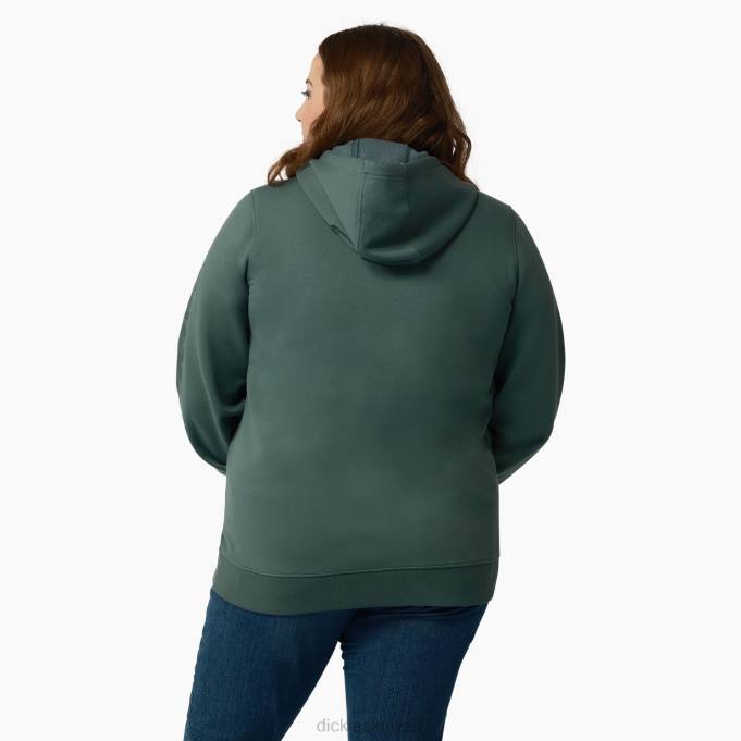 Dickies نحيف بالإضافة إلى كنزة صوفية ثقيلة الوزن بشعار الماركة لينكولن الأخضر (LN) ثياب 84442348