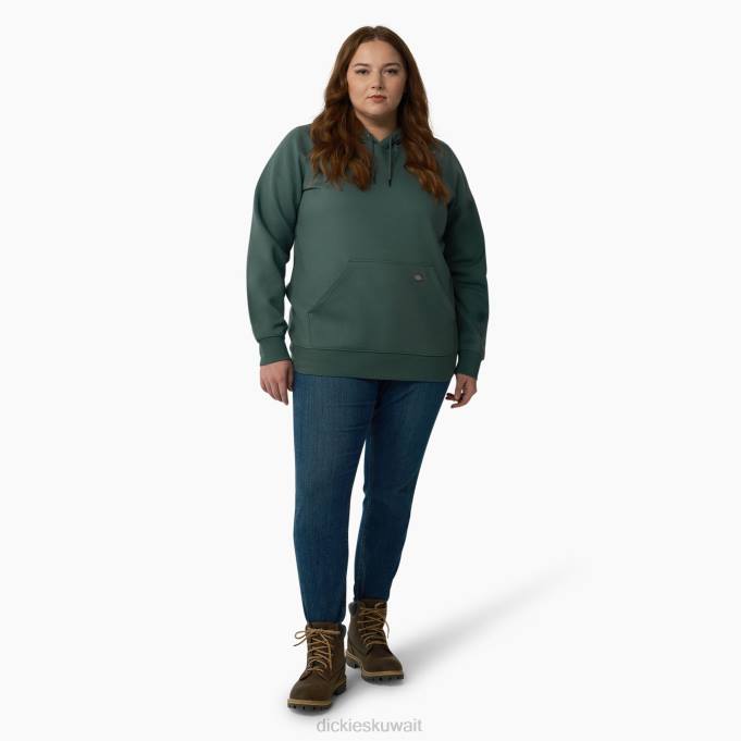 Dickies نحيف بالإضافة إلى كنزة صوفية ثقيلة الوزن بشعار الماركة لينكولن الأخضر (LN) ثياب 84442348