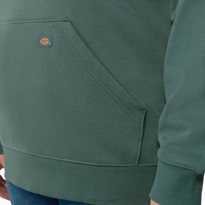 Dickies نحيف بالإضافة إلى كنزة صوفية ثقيلة الوزن بشعار الماركة لينكولن الأخضر (LN) ثياب 84442348