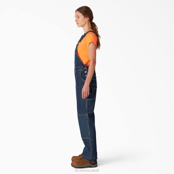 Dickies نحيف الاحترار وزرة الركبة مزدوجة أزرق متوسط ​​مغسول بالحجر (MSW) ثياب 84441692