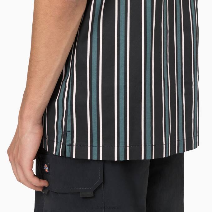 Dickies رجال قميص مريح بارد على شكل لوح التزلج شريط لينكولن أخضر / أسود (NBS) ثياب 8444825