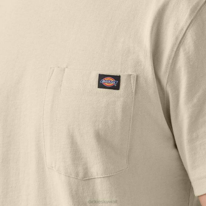 Dickies رجال تيشيرت قصير الأكمام ثقيل الوزن بيج طبيعي (NT) ثياب 8444521