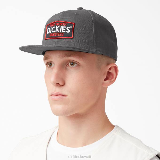 Dickies للجنسين غطاء بيل مسطح برقعة شعار الماركة رمادي لائحة (SL) مُكَمِّلات 84442895