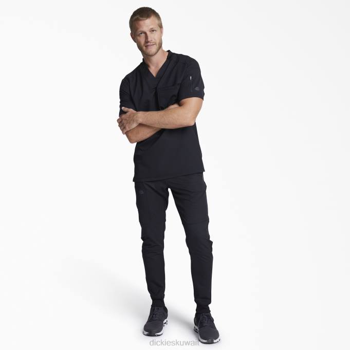 Dickies رجال ديناميكس سنفرة برقبة على شكل حرف V وجيب بسحاب أسود (أسود) ثياب 84441246