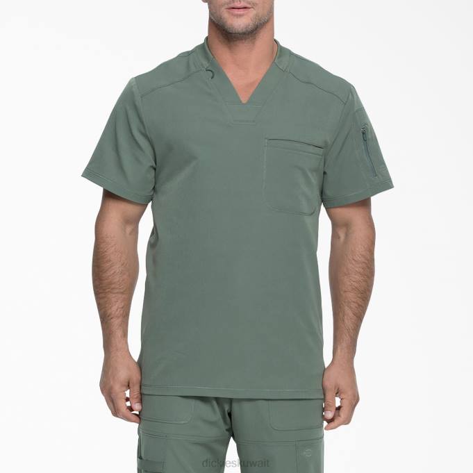 Dickies رجال ديناميكس سنفرة برقبة على شكل حرف V وجيب بسحاب زيتون أخضر (أولي) ثياب 84441252
