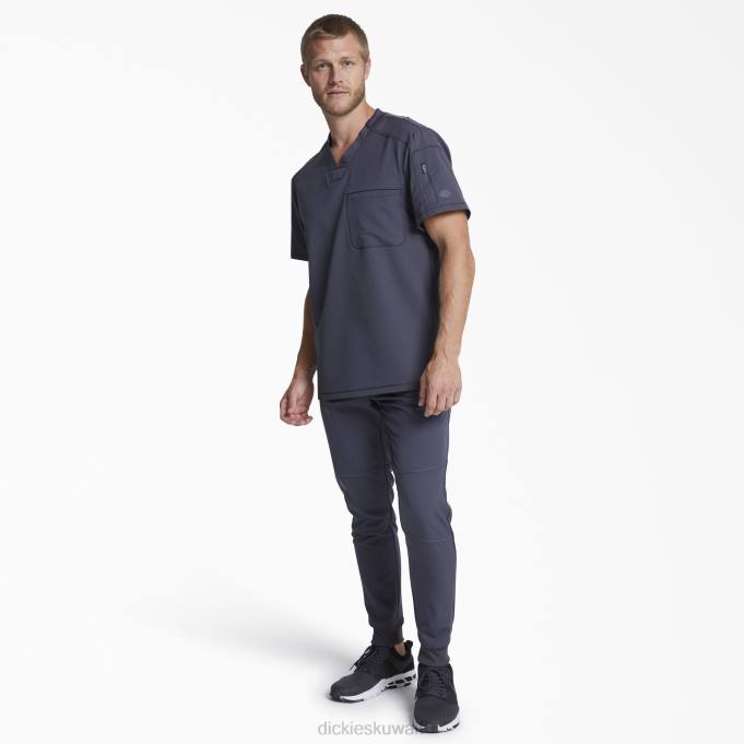 Dickies رجال ديناميكس سنفرة برقبة على شكل حرف V وجيب بسحاب بيوتر رمادي (بيو) ثياب 84441253