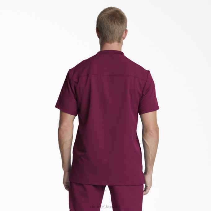 Dickies رجال ديناميكس سنفرة برقبة على شكل حرف V وجيب بسحاب نبيذ (فوز) ثياب 84441256