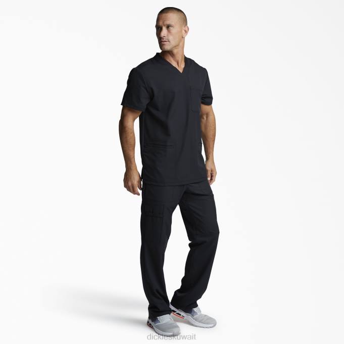 Dickies رجال بلوزة مقشر برقبة على شكل حرف V من ديناميكس أسود (أسود) ثياب 84441351